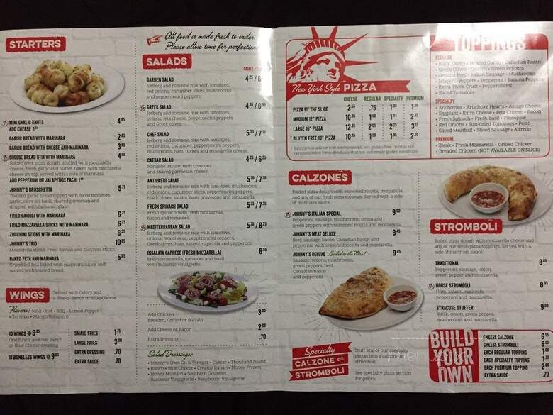 Johnny's Pizza - Atlanta, GA menu_pic
