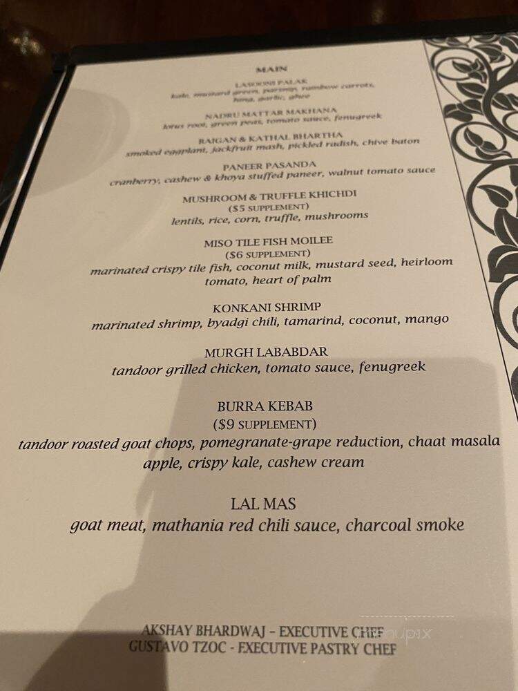 Junoon - New York, NY menu_pic