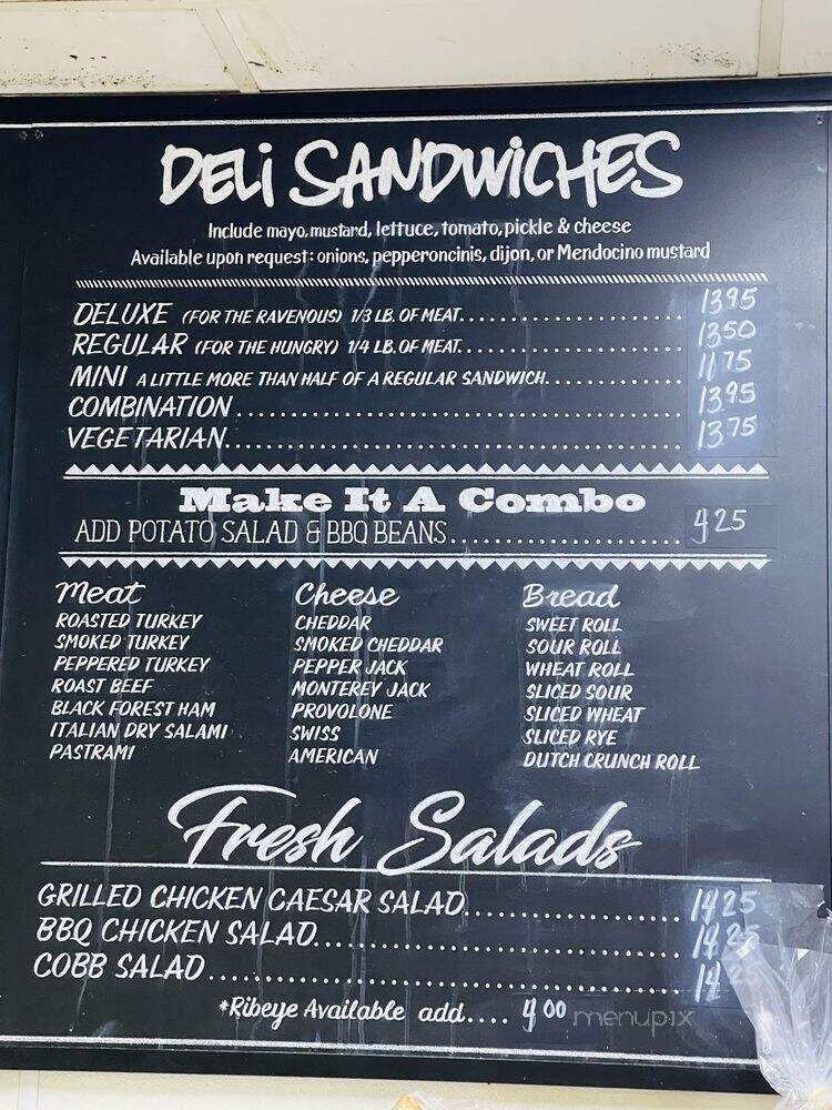 Kinders Custom Meats - Martinez, CA menu_pic