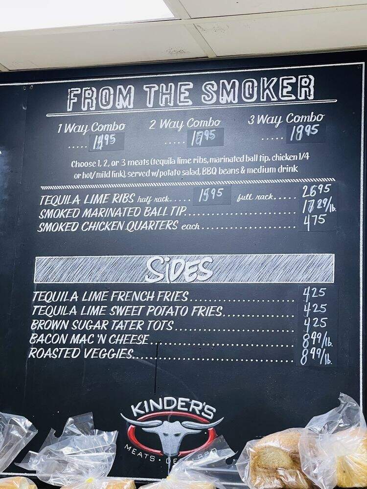 Kinders Custom Meats - Martinez, CA menu_pic