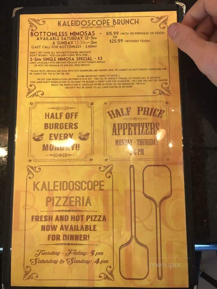 Kaleidoscope Bistro & Pub - Atlanta, GA menu_pic