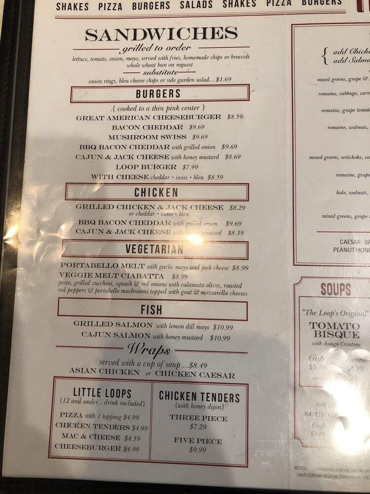 The Loop Pizza Grill - Jacksonville, FL menu_pic