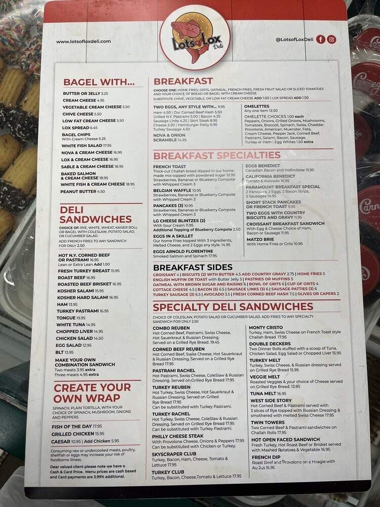 Lots Of Lox Deli - Miami, FL menu_pic