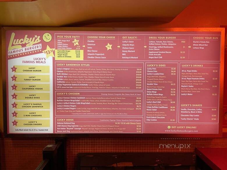 Lucky's Famous Burgers - New York, NY menu_pic