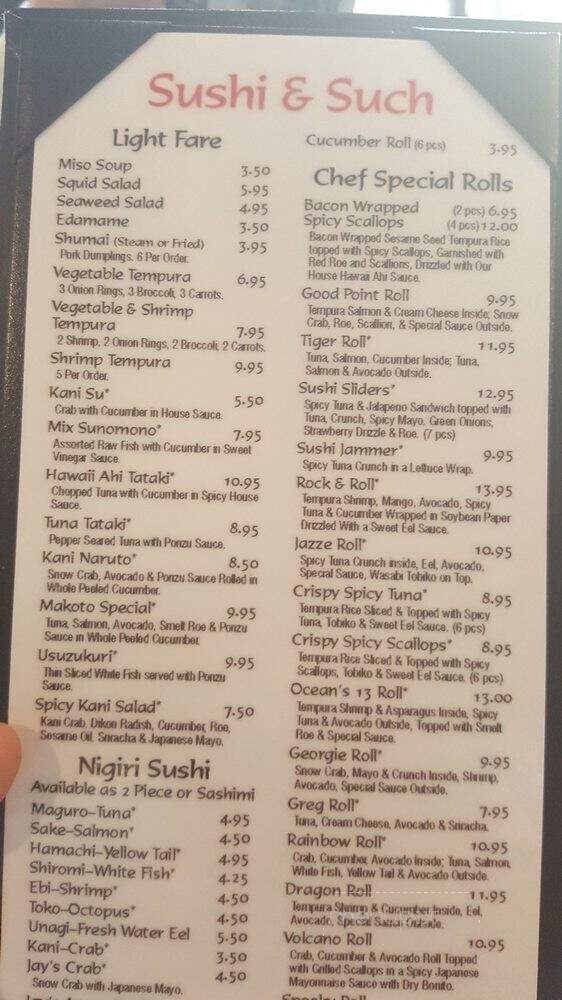 Makotos Seafood and Steakhouse Of Japan - Boone, NC menu_pic