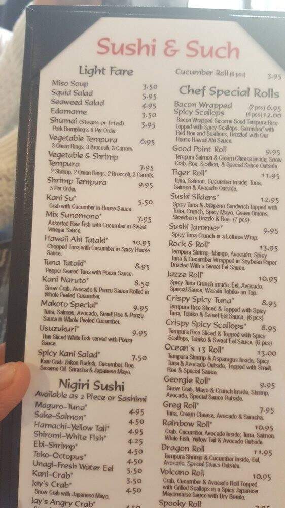 Makotos Seafood and Steakhouse Of Japan - Boone, NC menu_pic