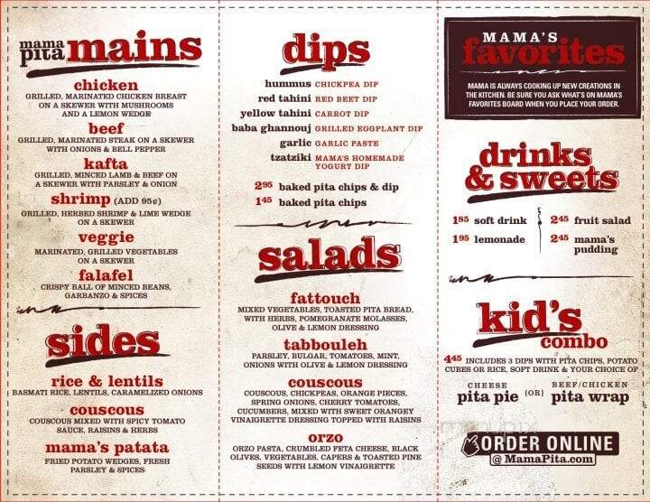 Mama Pita LLC - Plano, TX menu_pic