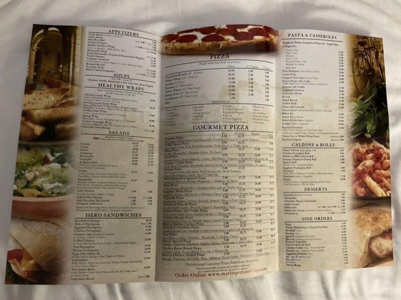 Mario's Pizzeria - Syosset, NY menu_pic