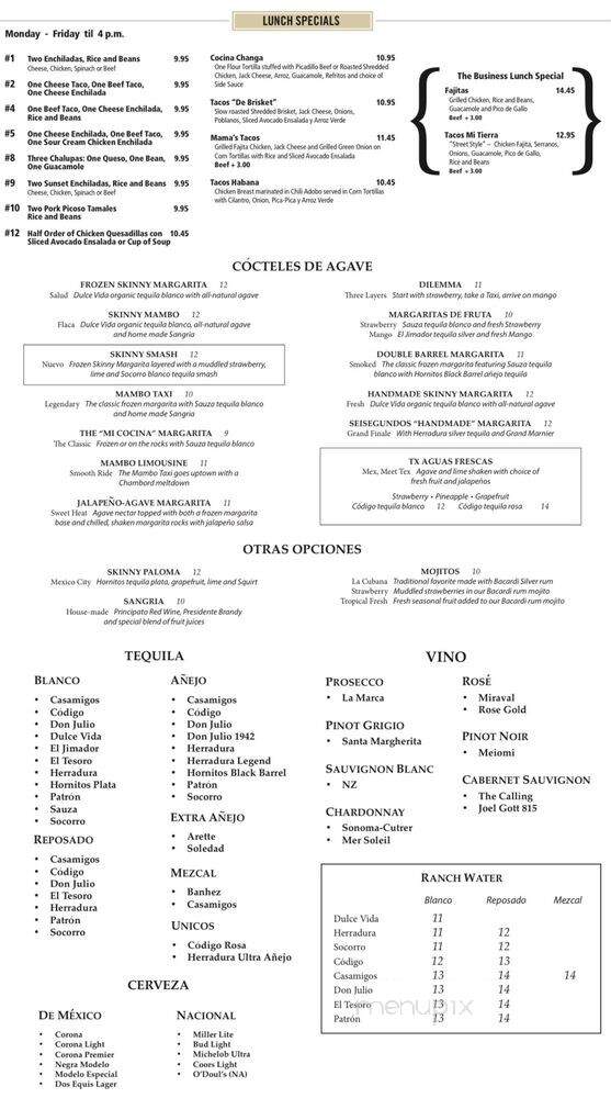 Mi Cocina - Southlake, TX menu_pic