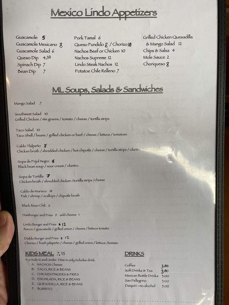 Mexico Lindo - Birmingham, AL menu_pic