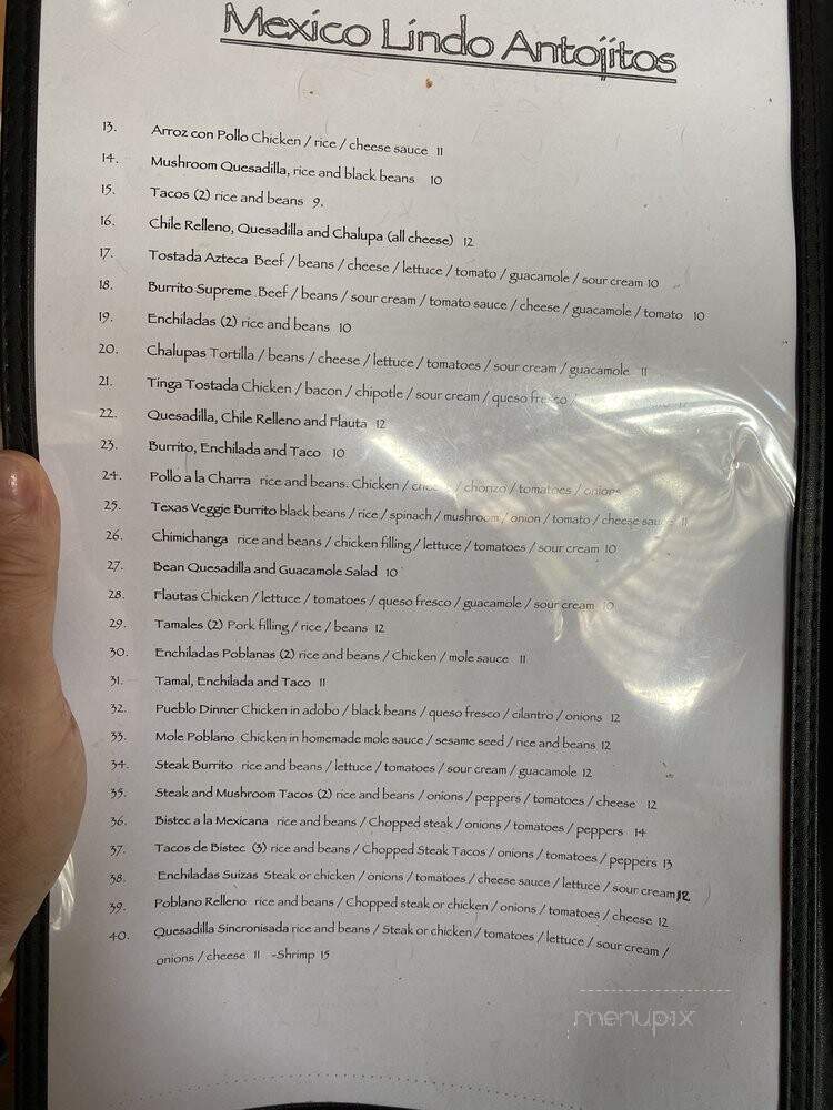 Mexico Lindo - Birmingham, AL menu_pic