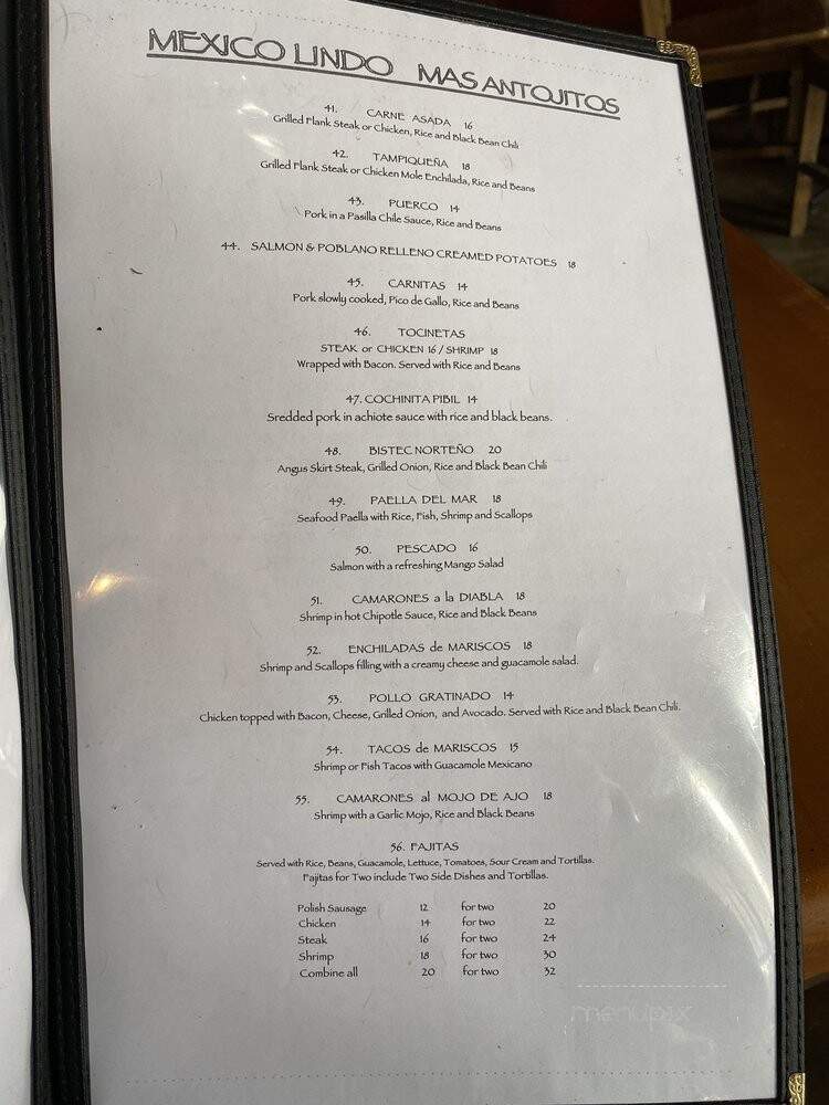 Mexico Lindo - Birmingham, AL menu_pic
