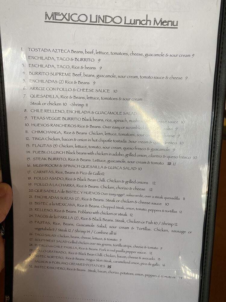 Mexico Lindo - Birmingham, AL menu_pic