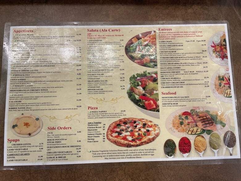 Mezza Mediterranean Grille - Rochester Hills, MI menu_pic