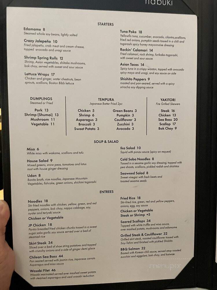 Nabuki - Hinsdale, IL menu_pic