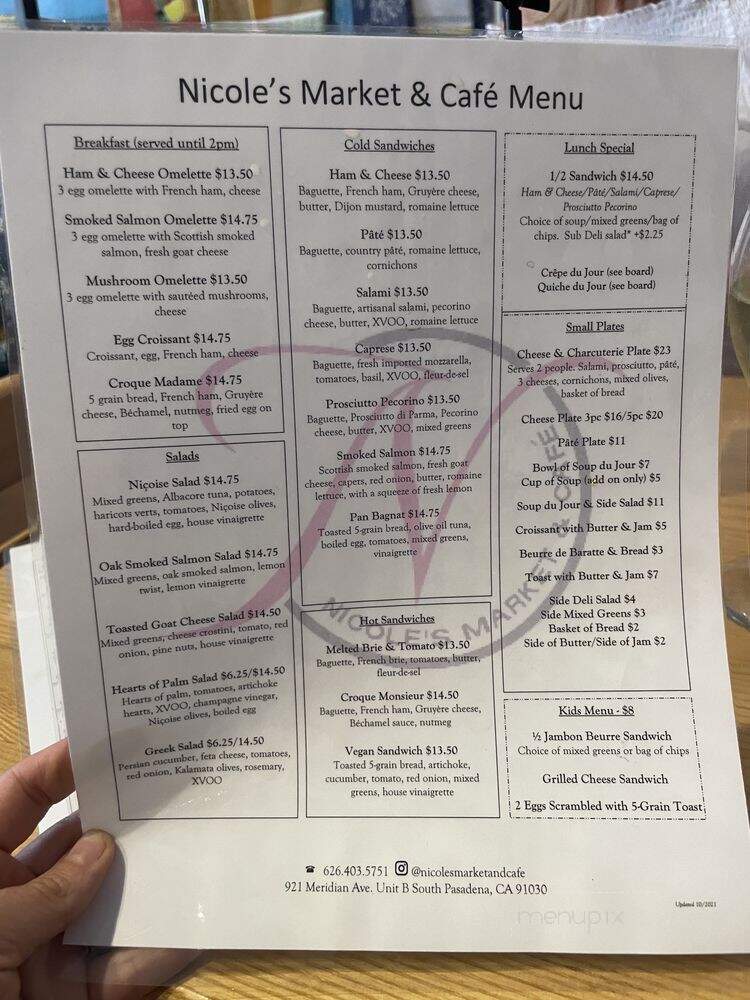 Nicoles Gourmet Foods - South Pasadena, CA menu_pic