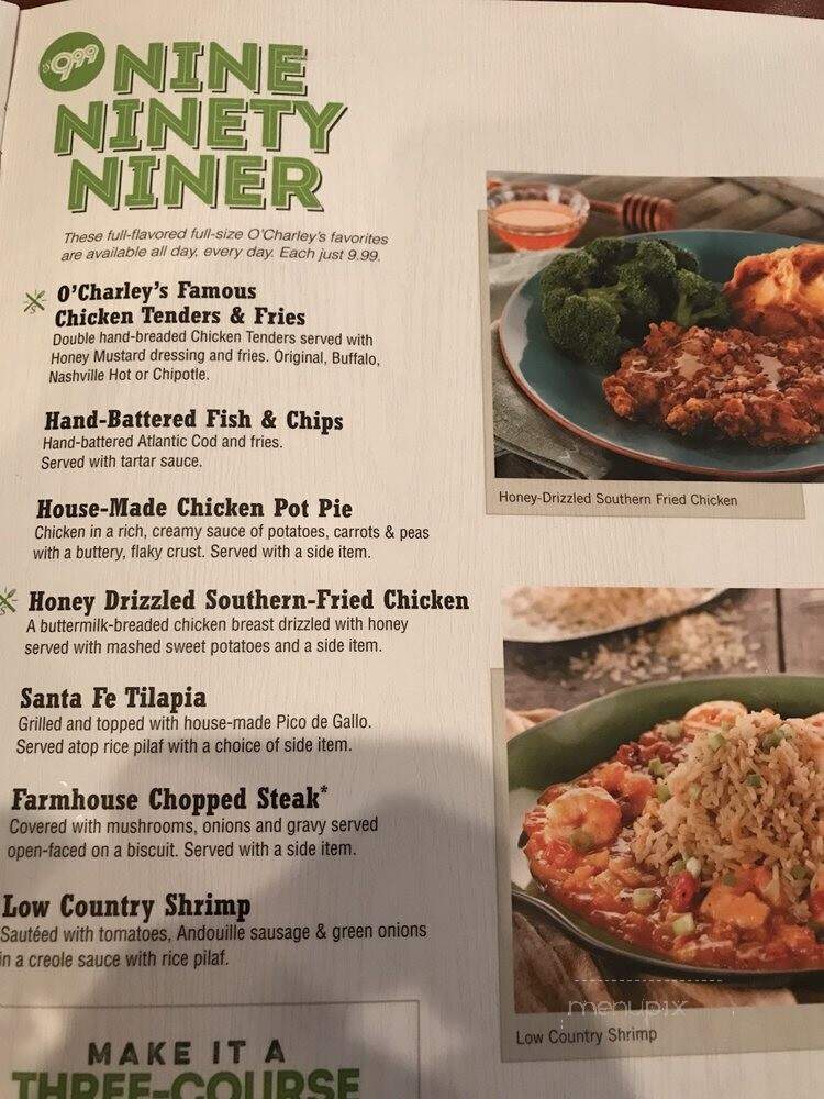 O'Charley's - Raleigh, NC menu_pic