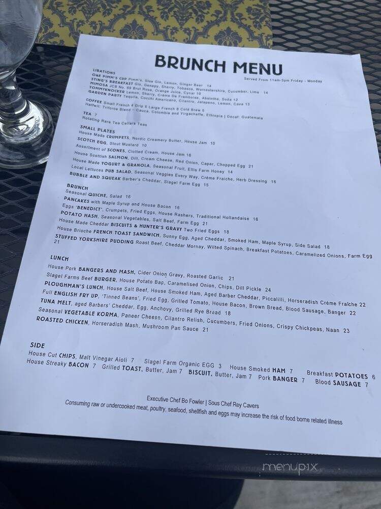 Owen & Engine - Chicago, IL menu_pic