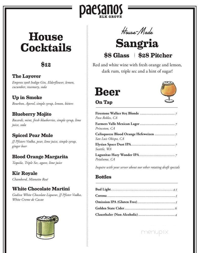 Paesanos - Elk Grove, CA menu_pic