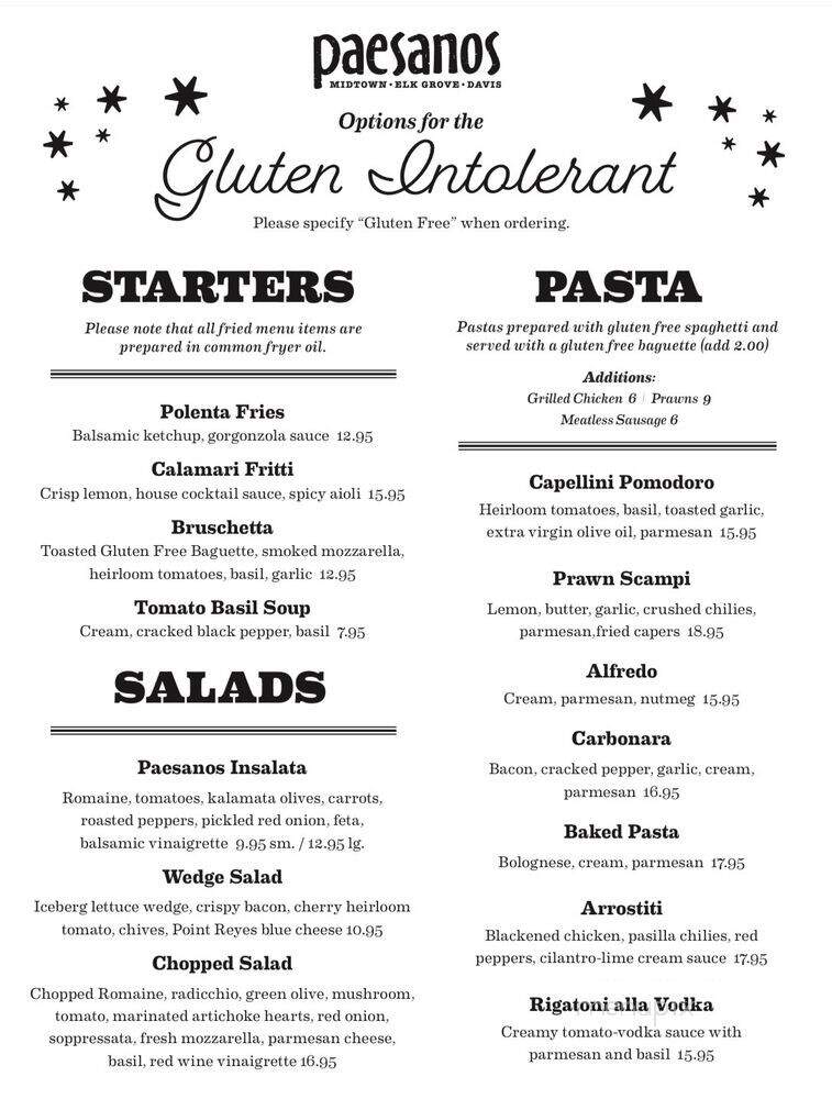 Paesanos - Elk Grove, CA menu_pic