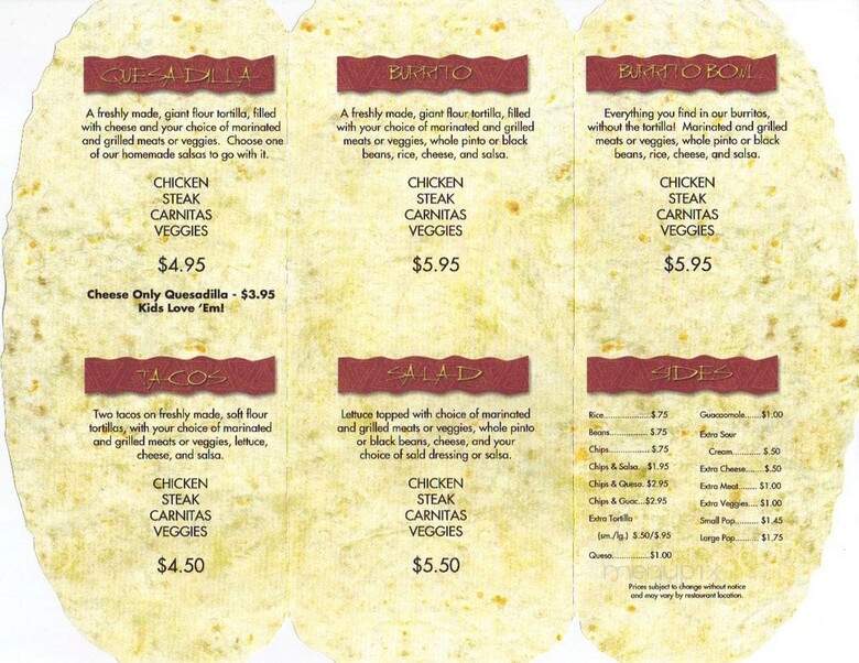Panchero's - Lansing, MI menu_pic