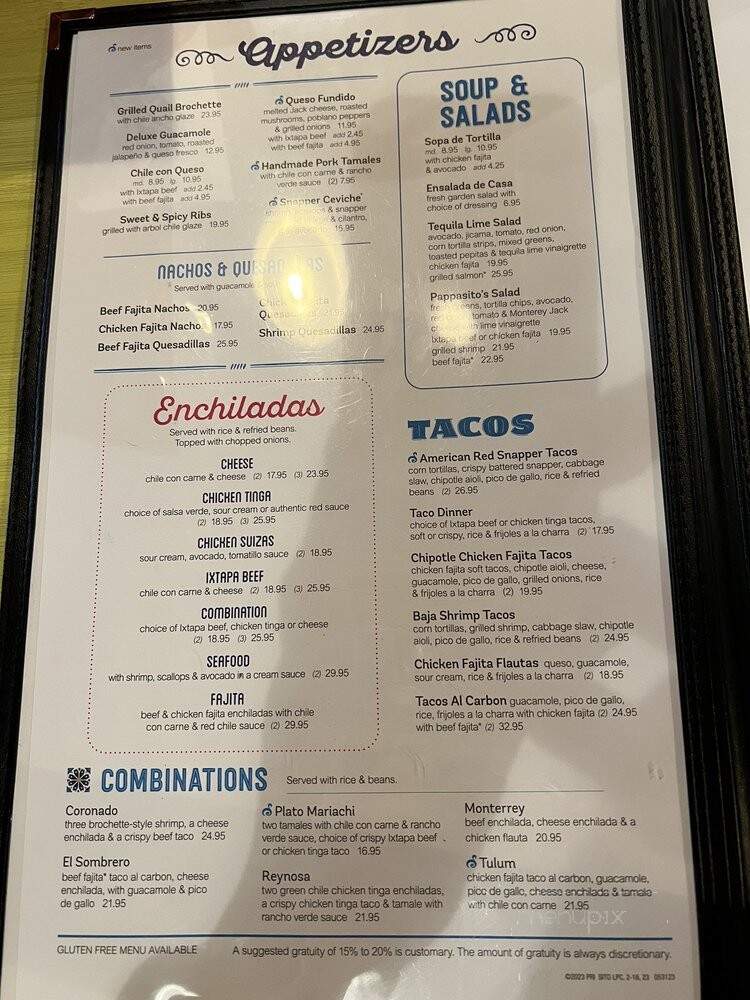 Pappasitos Cantina - Houston, TX menu_pic