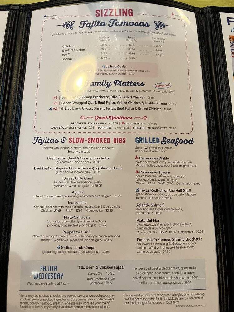 Pappasitos Cantina - Houston, TX menu_pic