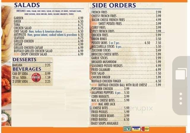 Park Avenue Pizza - Woonsocket, RI menu_pic