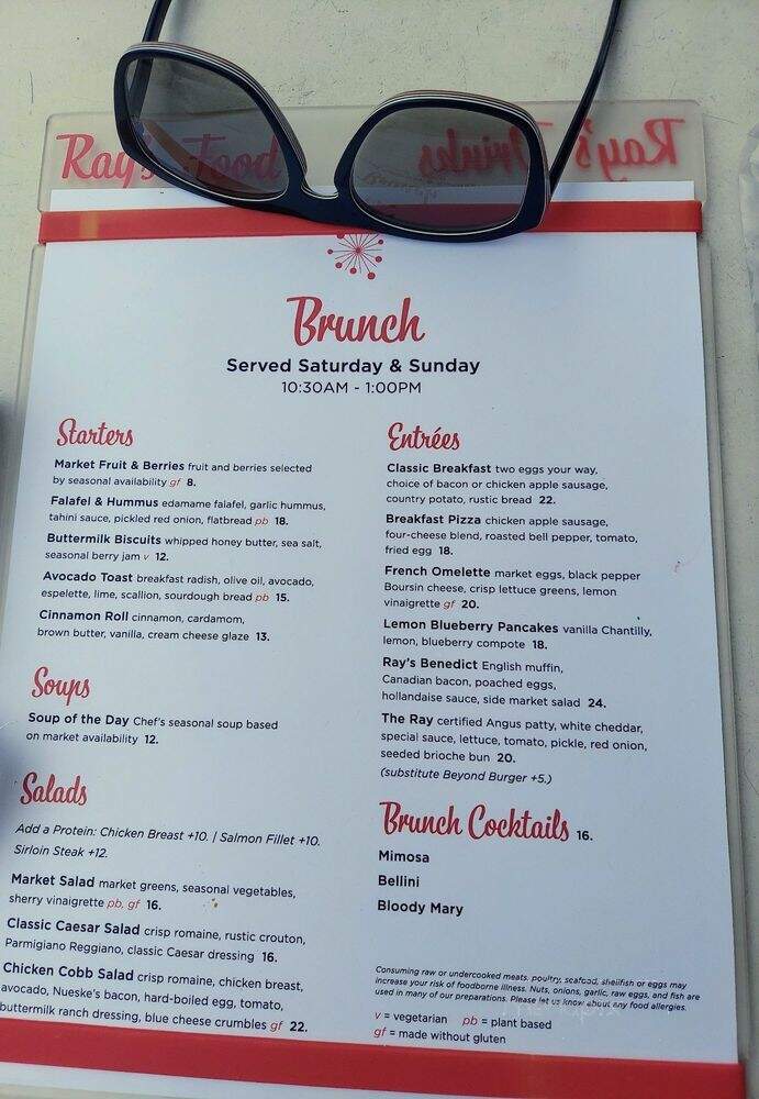 Rays & Stark Bar - Los Angeles, CA menu_pic