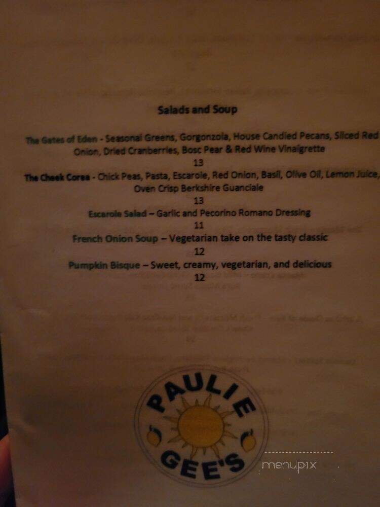 Paulie Gees - Brooklyn, NY menu_pic