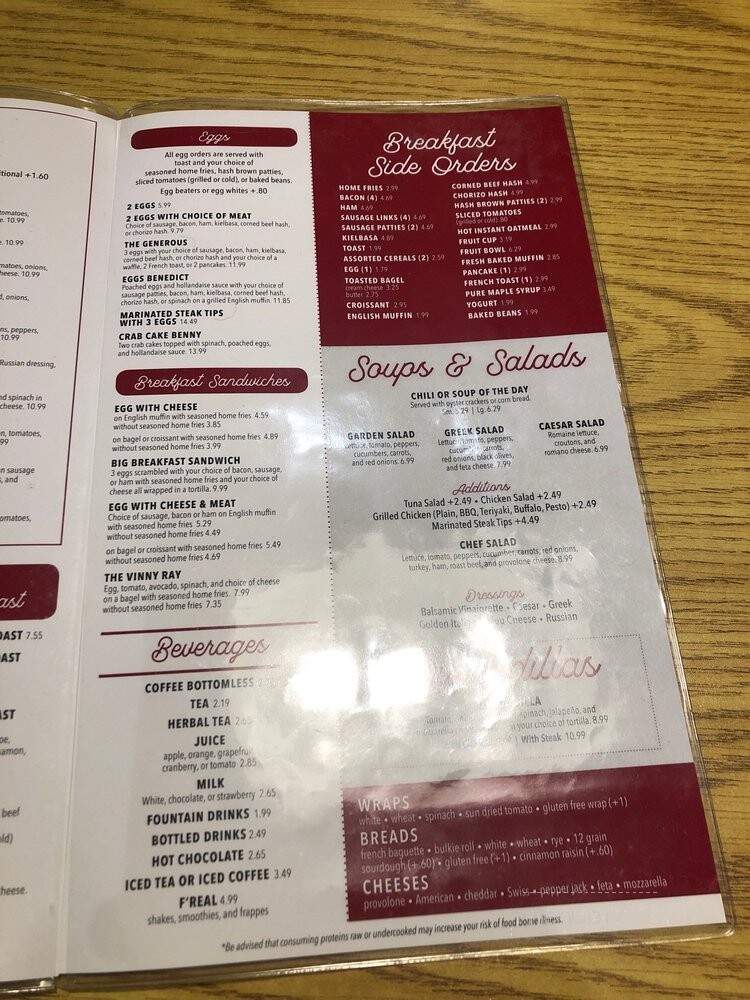 Pauls Diner - Westford, MA menu_pic