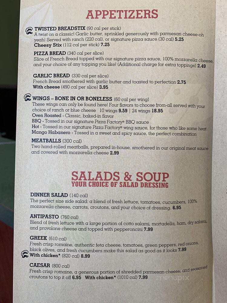 Pizza Factory - Murrieta, CA menu_pic