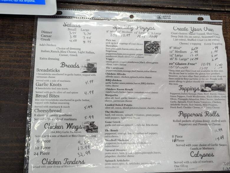 Dattz Pizza - Cypress, TX menu_pic