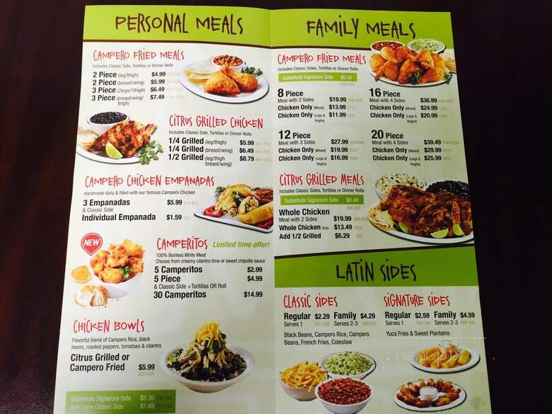 Pollo Campero - Gaithersburg, MD menu_pic