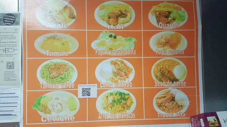 Pollos A La Brasa San Fernando - Lynnwood, WA menu_pic