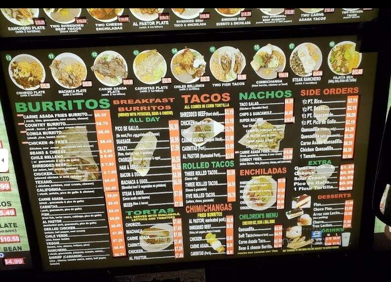Rancheritos Mexican Food - Salt Lake City, UT menu_pic