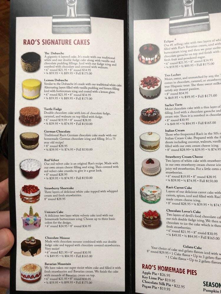 Rao's Bakery and Coffee Cafe - Beaumont, TX menu_pic