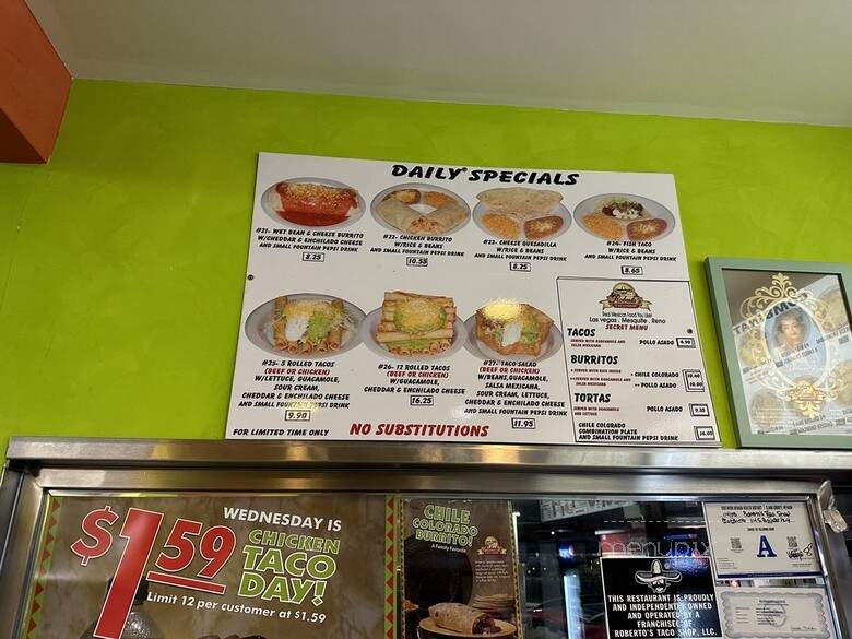 Robertos Taco Shop - North Las Vegas, NV menu_pic