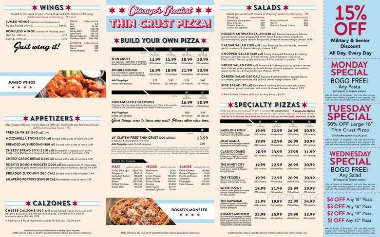 Rosati's Pizza - Scottsdale, AZ menu_pic