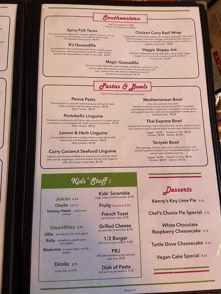 R. Thomas Deluxe Grill - Atlanta, GA menu_pic