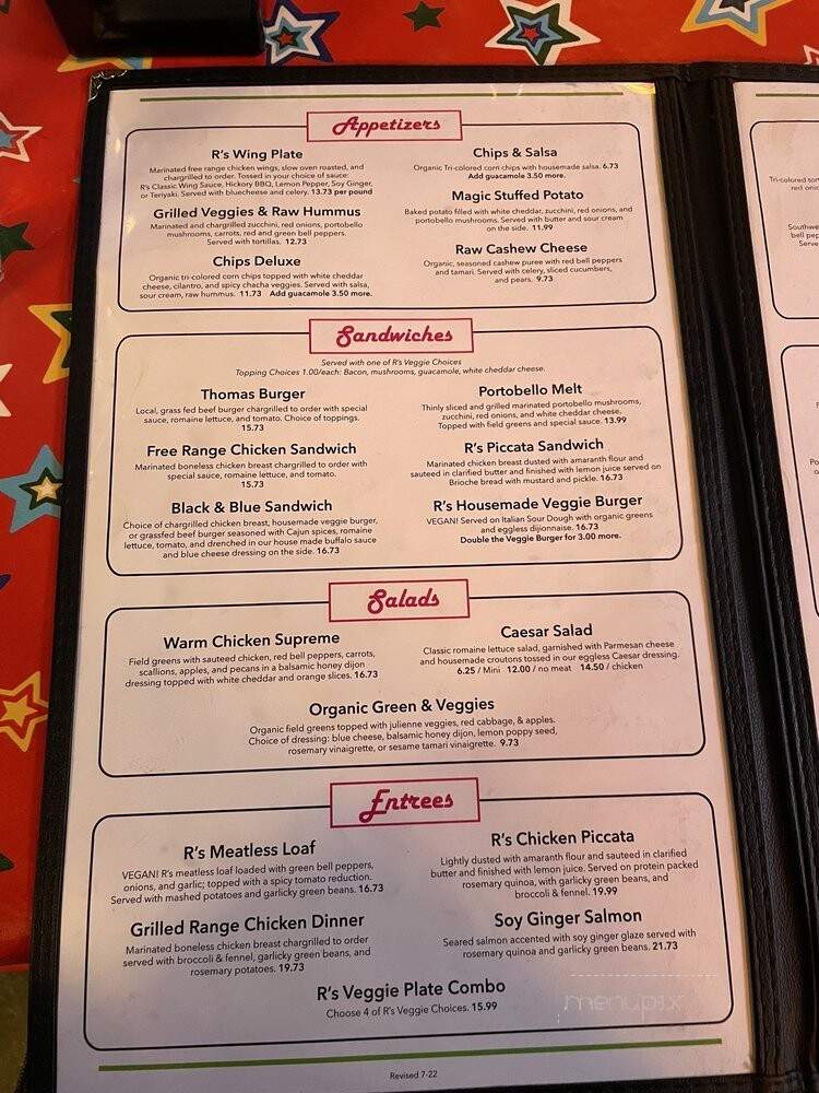 R. Thomas Deluxe Grill - Atlanta, GA menu_pic