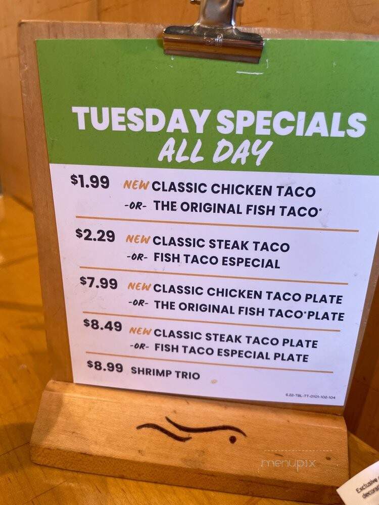 Rubio's - Bakersfield, CA menu_pic