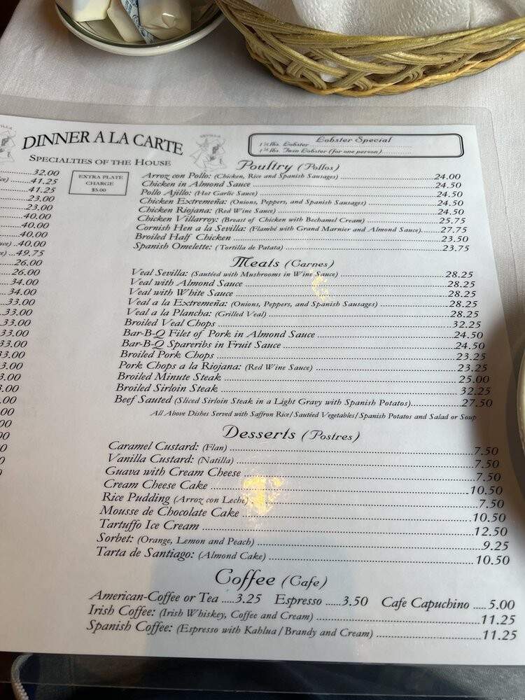 Sevilla Restaurant & Bar - New York, NY menu_pic