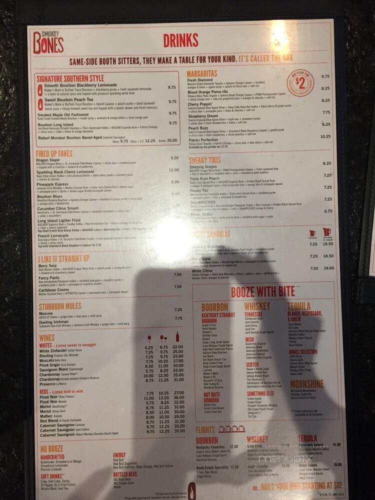 Smokey Bones - Myrtle Beach, SC menu_pic