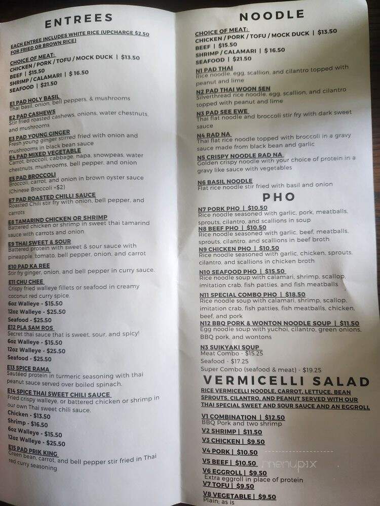 Spice Thai Cuisine - Savage, MN menu_pic