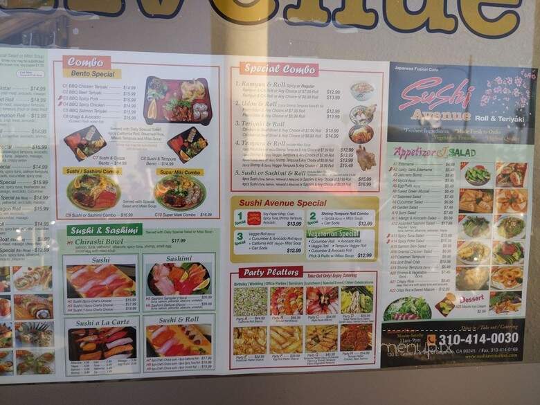 Sushi Avenue - El Segundo, CA menu_pic