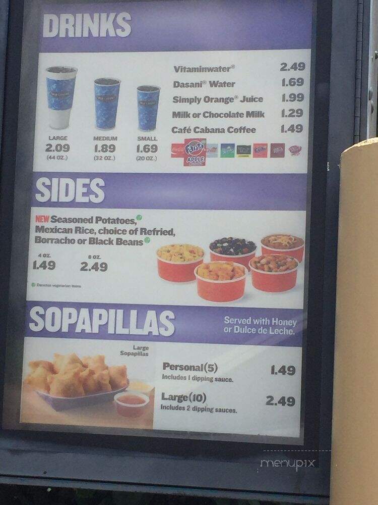 Taco Cabana - Fort Worth, TX menu_pic