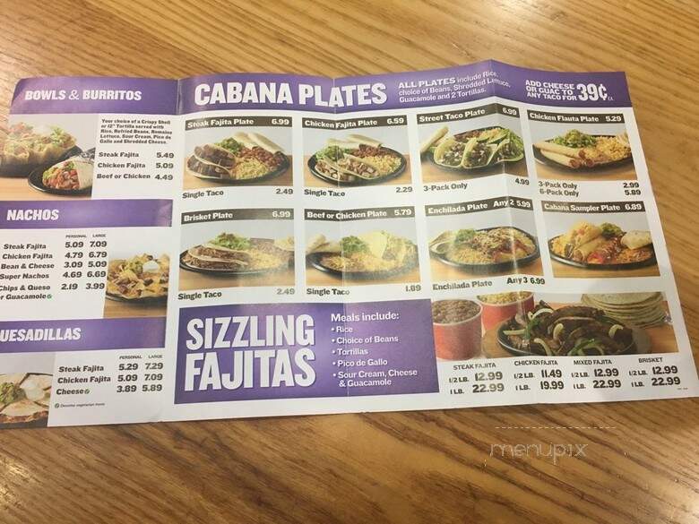 Taco Cabana - Frisco, TX menu_pic