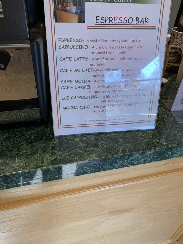 Talk N Coffee - Woodbury, NJ menu_pic