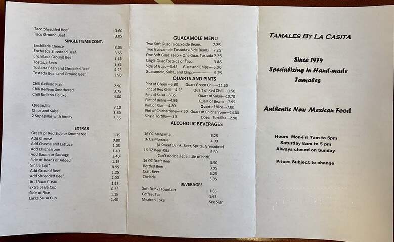 Tamales By La Casita - Denver, CO menu_pic